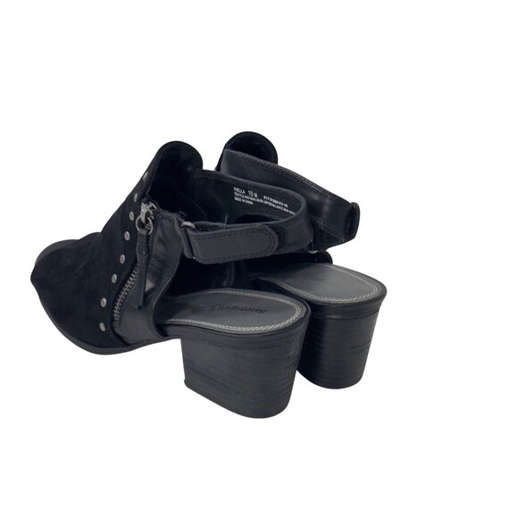 Baretraps Womens Black Open-Toe Slingback Sandals SZ 10 Stud Accent Side Zippers - Picture 9 of 13